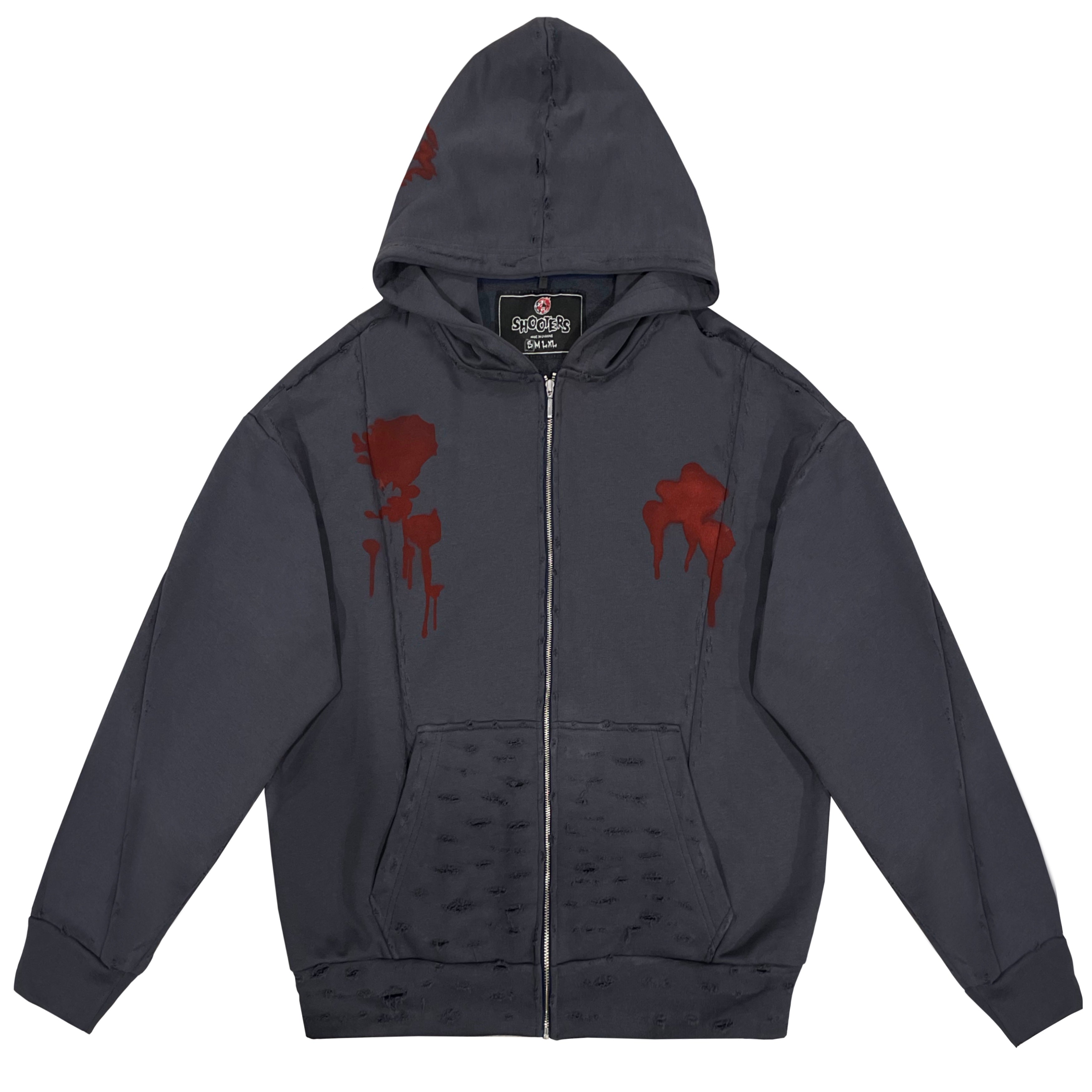 Zip-Hoodie "Destroyed"