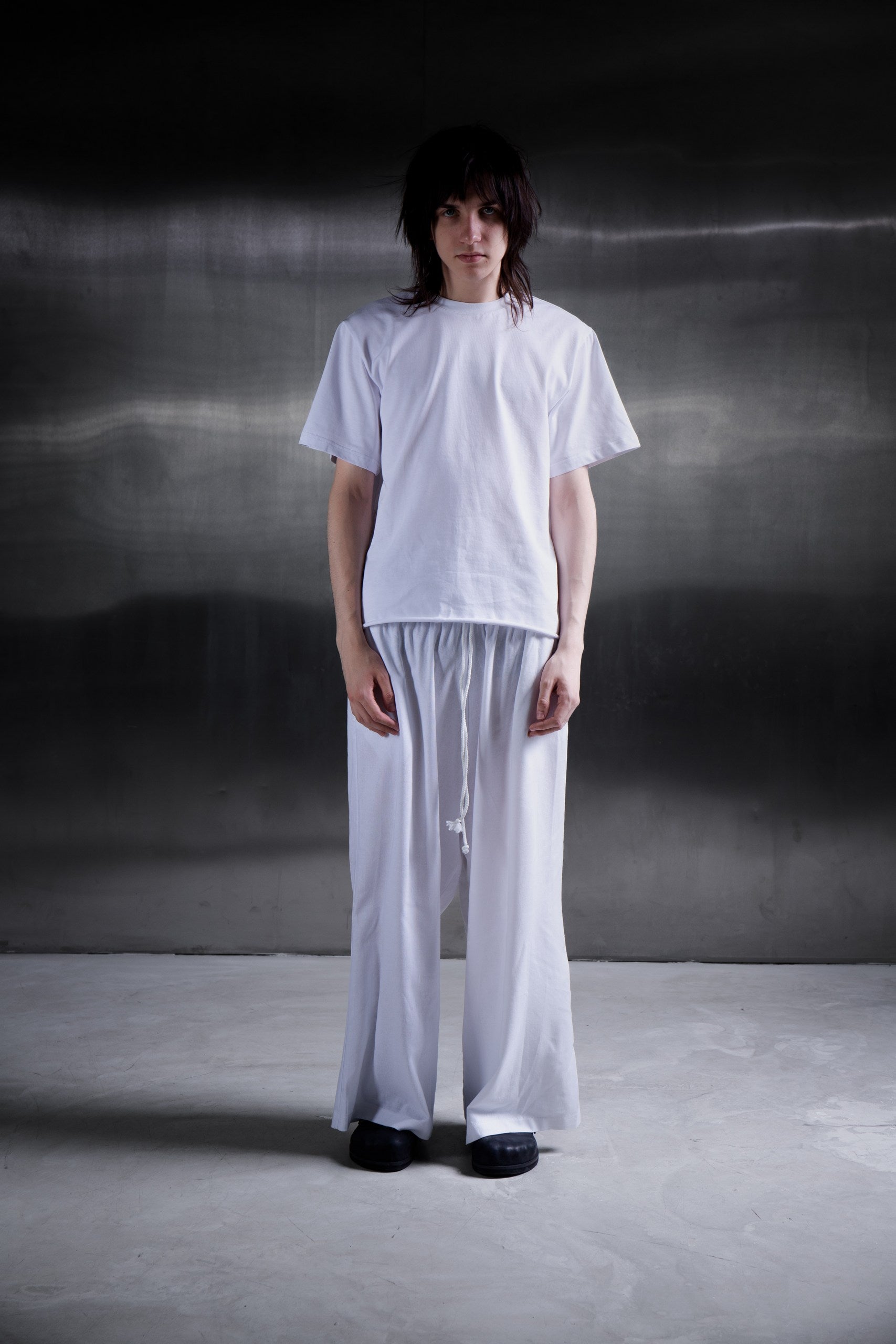 BASE linen pants white