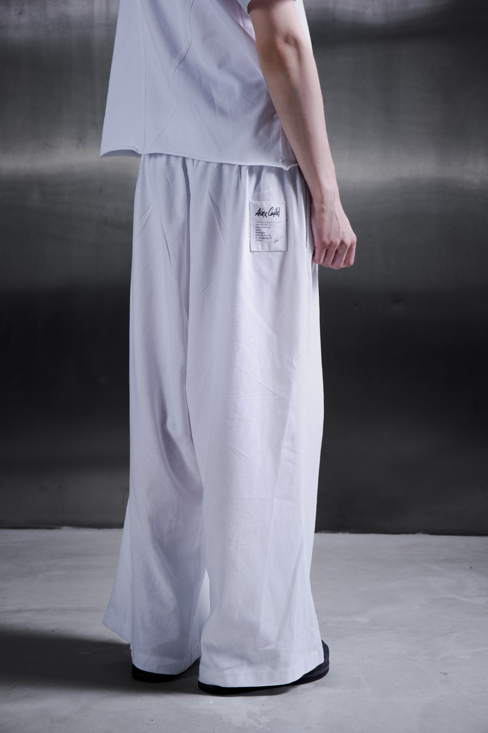BASE linen pants white
