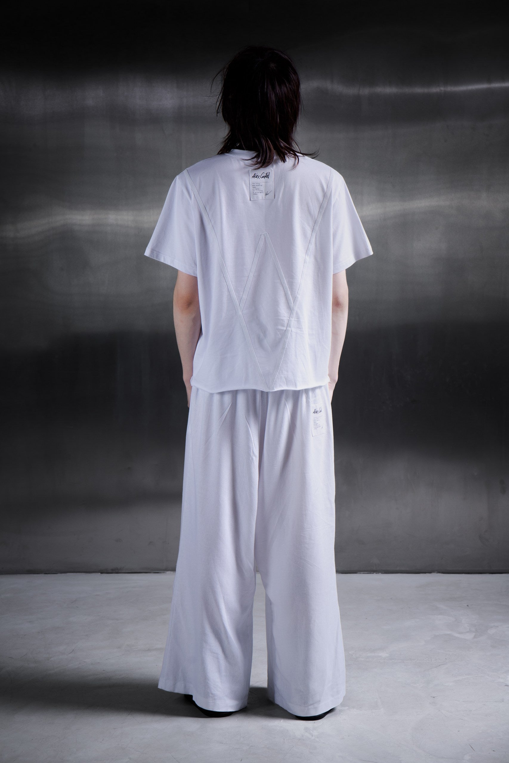 BASE linen pants white