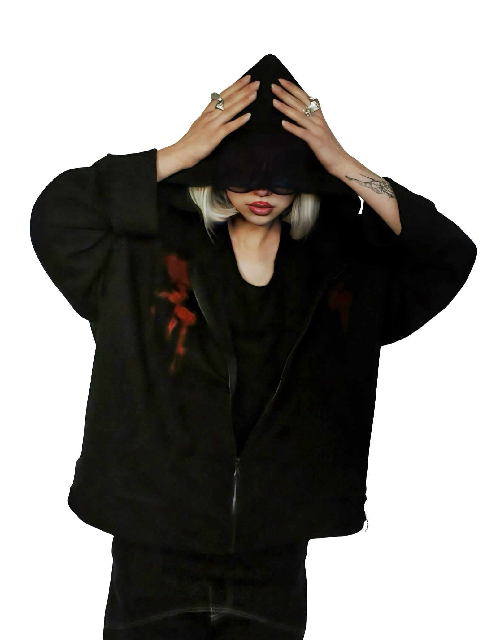 Zip-Hoodie "Destroyed"